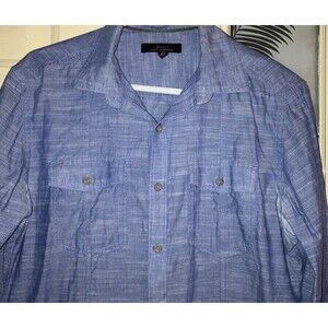 Marc Anthony Luxury Slim Fit Long Sleeve Shirt Blue